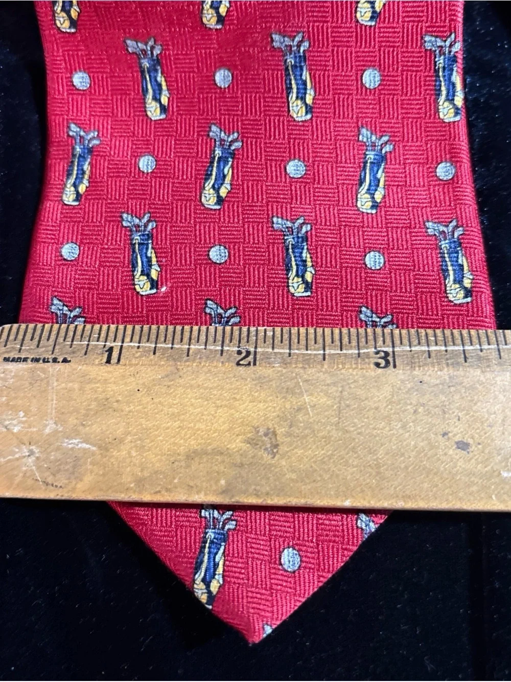 Tommy Hilfiger Golf Theme Men’s Necktie 100% Silk Made In USA
